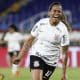 Comemoração da atacante Vic Albuquerque, na classificação do Corinthians sobre o Internacional na Libertadores Feminina (Rodrigo Gazzanel/Agência Corinthians)