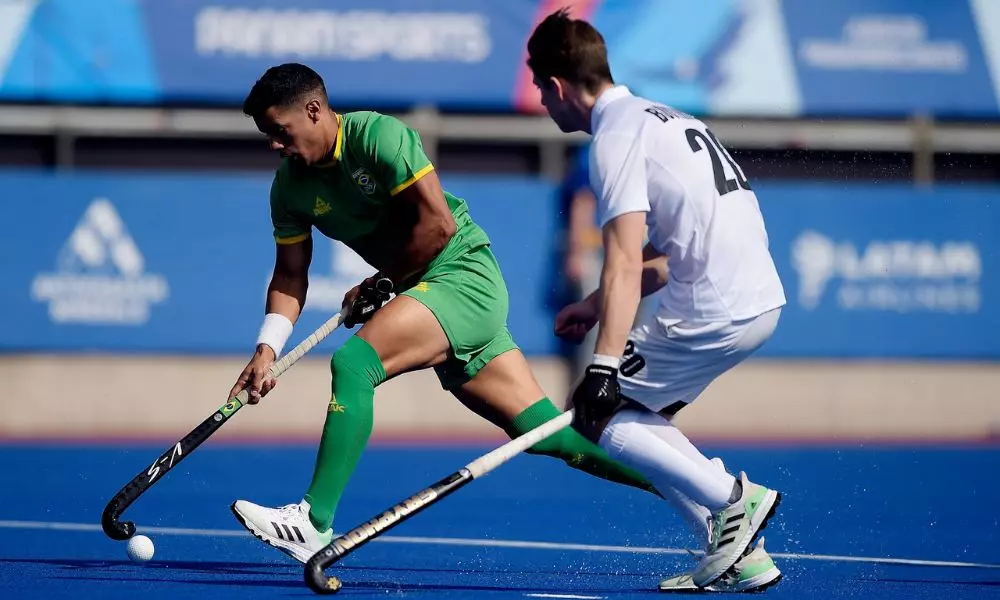 Confronto entre Brasil e Canadá, válido pelo hóquei sobre nos Jogos Pan-Americanos de Santiago-2023 (Alexandre Loureiro/COB)