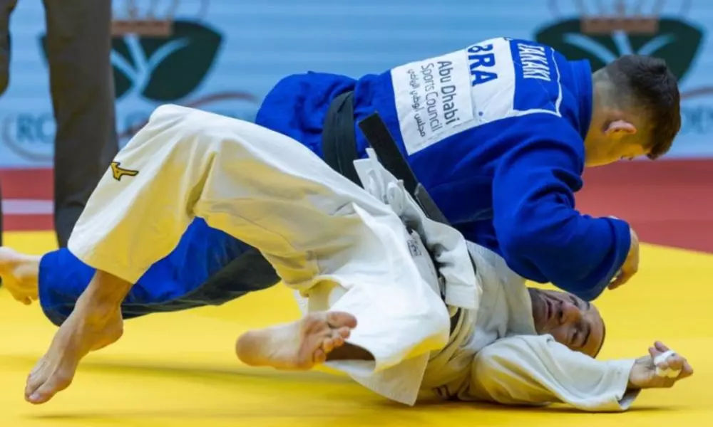 Brasileiro Matheus Takaki, medalhista de prata no Grand Slam de Abu Dhabi (Foto: Gabriela Sabau/IJF)