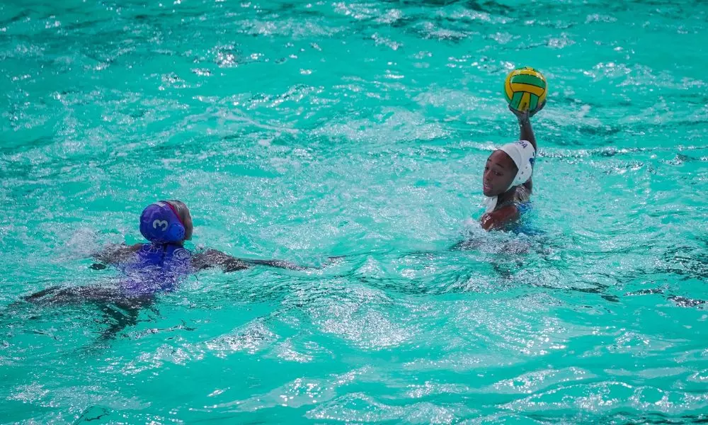 Brasil em ação no polo aquático feminino do Pan de Santiago (Marina Ziehe/COB)