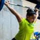 Eduarda Souza se prepara em Santiago. Foto Miriam JeskeCOB @miriamjeske_