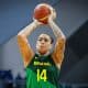 Érika arremessa em vitória da seleção brasileira de basquete feminino diante da Venezuela nos Jogos Pan-Americanos de Santiago-2023