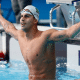 Guilherme Costa Cachorrão após ganhar 1500m livre em Santiago