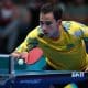 Hugo Calderano no torneio de simples dos Jogos Pan-Americanos de Santiago-2023