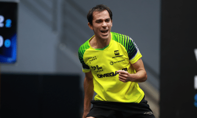 Hugo Calderano vibrante com ponto no WTT Contender Muscat