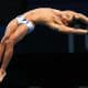 Na imagem, Isaac Souza durante o movimento de seu salto.
