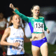 Jaqueline Weber durante prova da milha em que bateu recorde no Mundial de Corrida de Rua