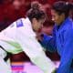 Na imagem, Ketleyn Quadros contra judoca da Venezuela.