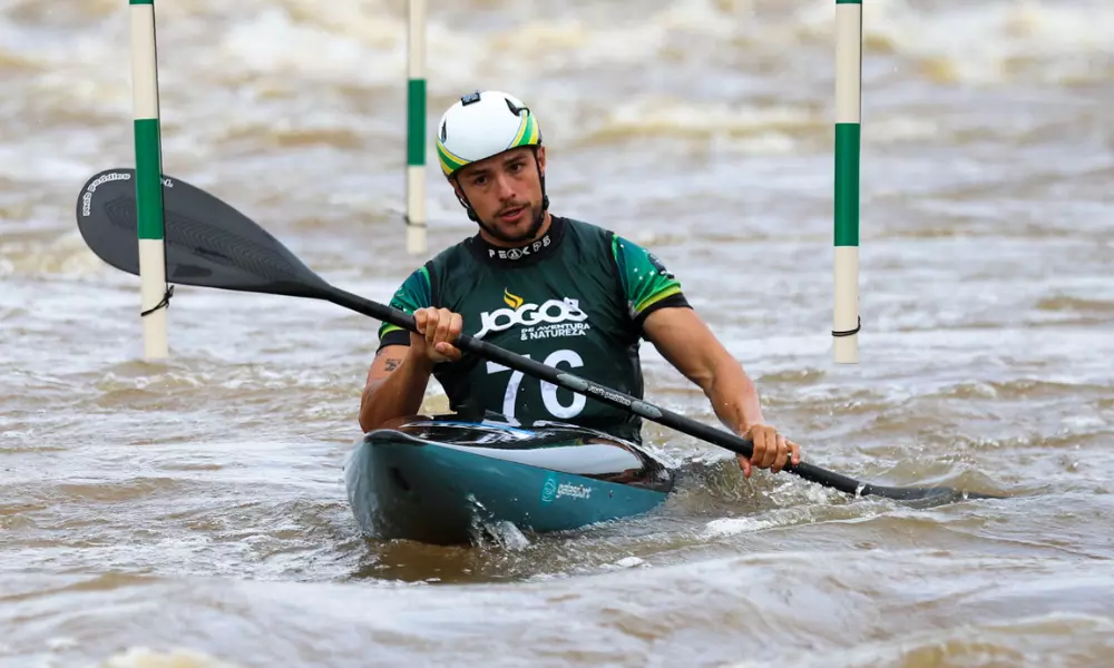 Pepê Gonçalves no K1 do Campeonato Brasileiro de Canoagem Slalom