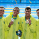 Revezamento 4x200m livre masculino com medalhas de ouro do Pan