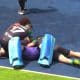 Na imagem, jogadores do Rio Hockey abraçando o goleiro Zanza, que foi o herói da classificação.