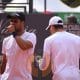 Brasileiros Fernando Romboli e Marcelo Zormann em ação no Challenger de Buenos Aires (Reprodução/Instagram/@bairesportsarg)
