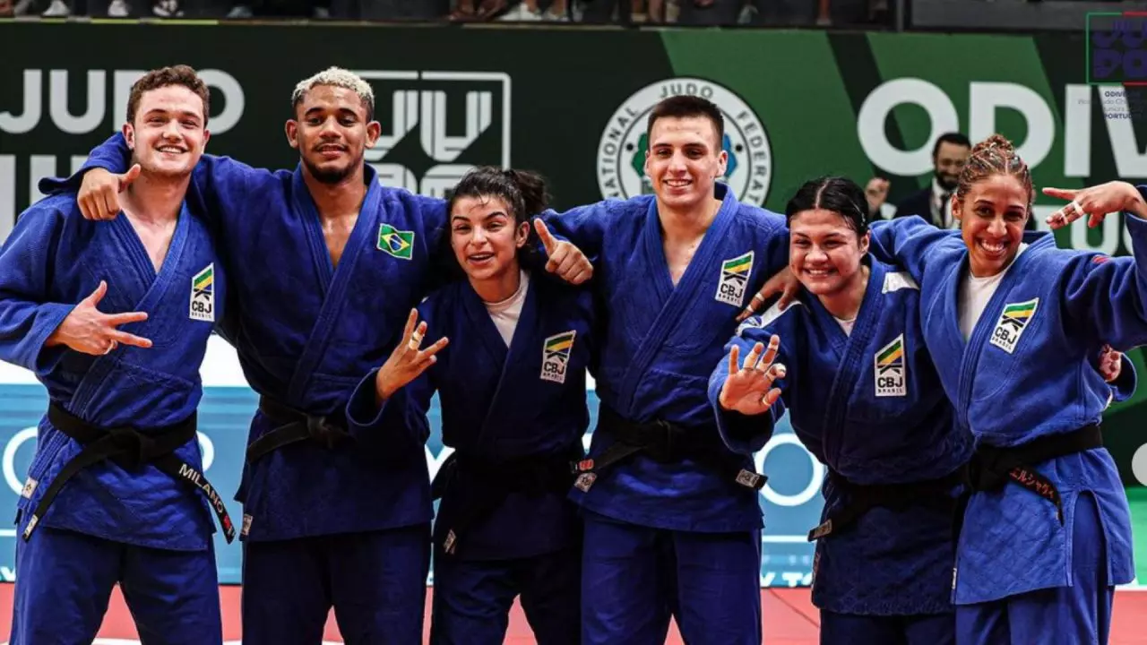 Brasil comemora bronze no Mundial de Júnior de judô (Foto: Divulgação/@judocbj)