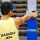Gabriel Sasaqui em laser run do pentatlo moderno nos jogos pan-americanos (Foto: Divulgação)