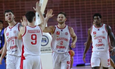 Paulistano comemora classificação no Campeonato Paulista de basquete (Foto: Divulgação/Paulistano)