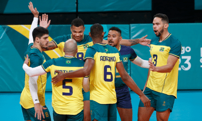 Brasil x México no vôlei masculino dos Jogos Pan-Americanos Santiago-2023