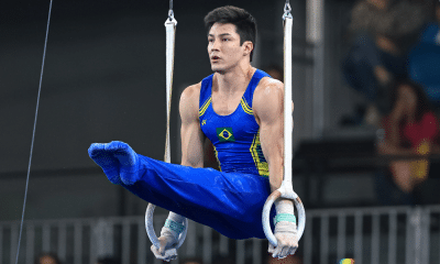 Arthur Nory se apresenta nas argolas nos Jogos Pan-Americanos Santiago-2023