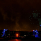 Show de drones formando o mapa das américas na abertura de Santiago-2023