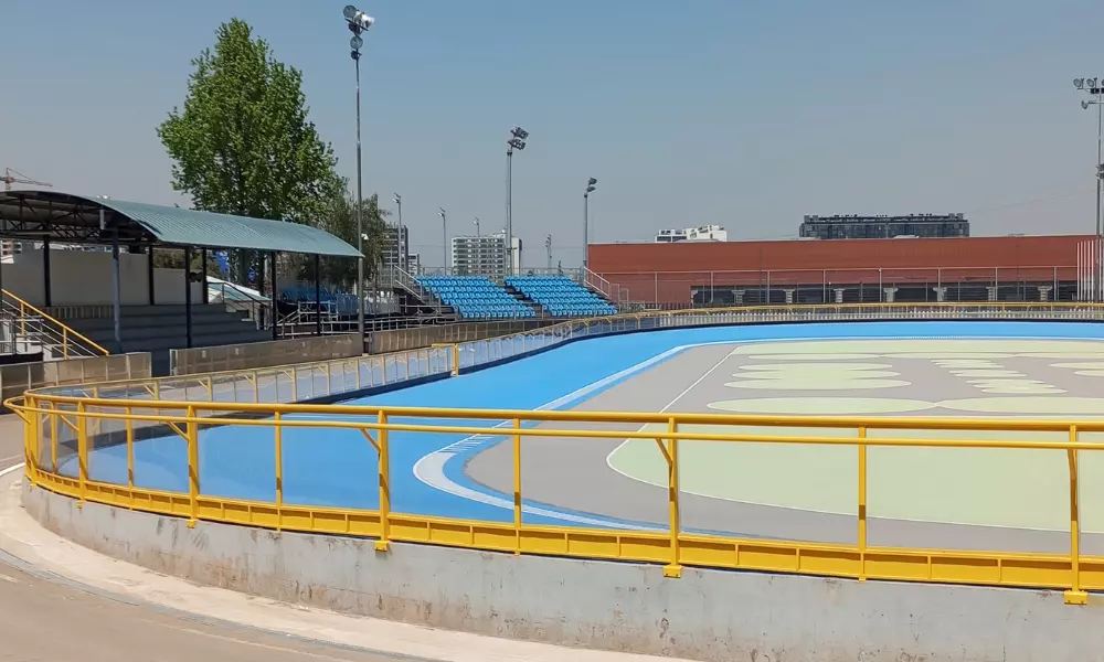 Panorama da pista de patinação de velocidade