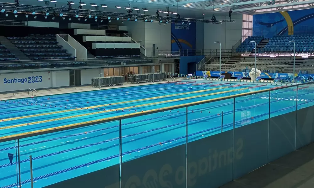 Santiago-2023: piscina com suas raias 