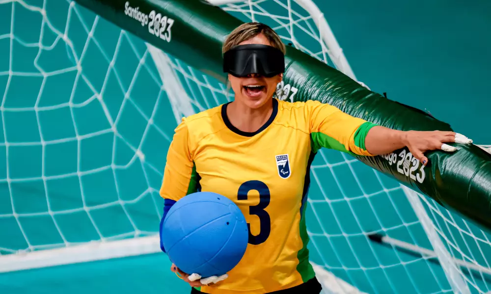 Ana Carolina Duarte em partida do Brasil nos Jogos Parapan-Americanos