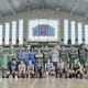 Na imagem, os dois times do Brasil e comissão técnica do Basquete 3x3.