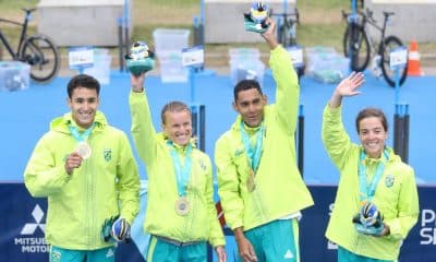 Brasil conquista medalha de ouro no revezamento misto do triatlo nos Jogos Pan-Americanos de Santiago-2023
