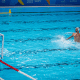 Brasil durante a partida de polo aquático no Pan de Santiago-2023 contra os Estados Unidos