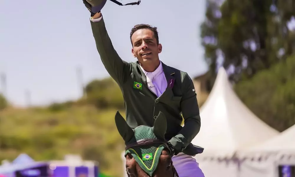 Brasileiro Stephan Barcha, ouro no hipismo de saltos nos Jogos Pan-Americanos de Santiago-2023 (Marina Ziehe/COB)