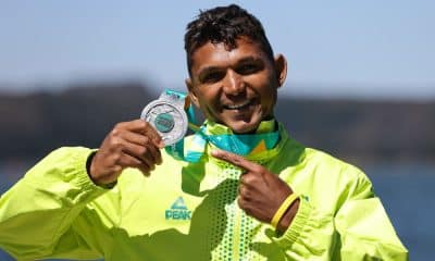 Brasileiro Isaquias Queiroz, prata na canoagem de velocidade no Pan de Santiago (William Lucas/COB)