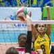 Seleção feminina de vôlei sentado em ação no CT Paralímpico (Foto: Alessandra Cabral/CPB)