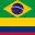 Bandeiras Brasil e Colômbia