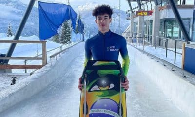 Cauê Gonçalves, estrela brasileira no skeleton e classificado para os Jogos Olímpicos de Inverno da Juventude de Gangwon-2024 (Reprodução/Instagram/@caue_miota)