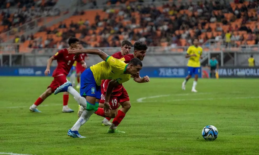 Partida entre Brasil e Irã, válida pela estreia da Copa do Mundo Sub-17 (Leto Ribas/CBF)