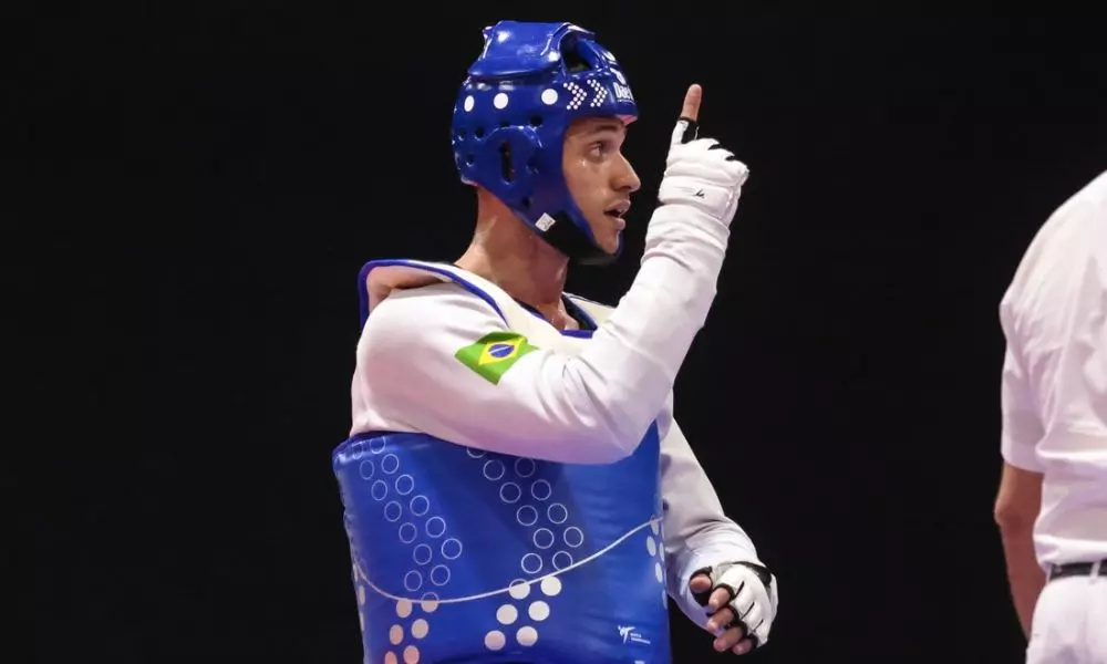 Brasileiro Ícaro Miguel, representante do país no Aberto da Suécia de taekwondo (Wander Roberto/COB), seleção