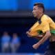 Comemoração do jogador do Brasil em vitória contra a Argentina no futebol PC nos Jogos Parapan-Americanos de Santiago (Douglas Magno/CPB)