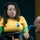 Evelyn de Oliveira durante a disputa da bocha no Parapan de Santiago-2023; Maciel Santos