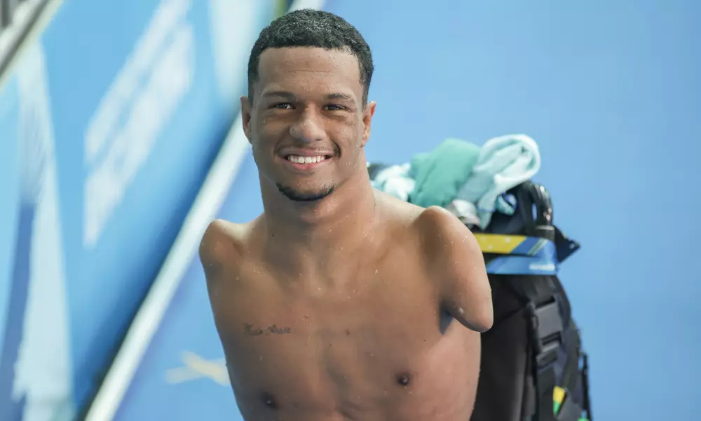 Gabriel Araújo na natação do Parapan, paralímpico, world series, talisson glock, natação