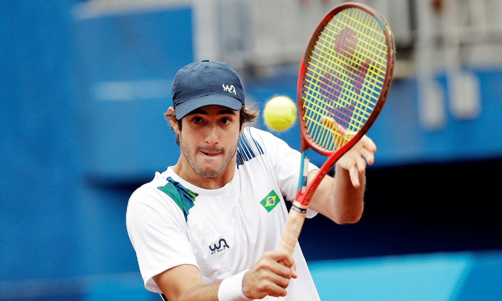 Gustavo Heide em ação no Challenger de Assunção