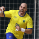 Gustavo, do handebol masculino do Brasil, comemora gol nos Jogos Pan-Americanos de Santiago-2023