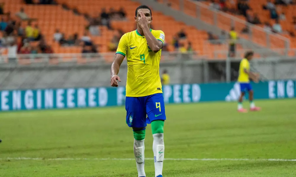 Kauã Elias, jogador da seleção brasileira sub-17  de futebol masculino