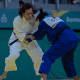 Lúcia Araújo em ação no judô do Parapan de Santiago-2023