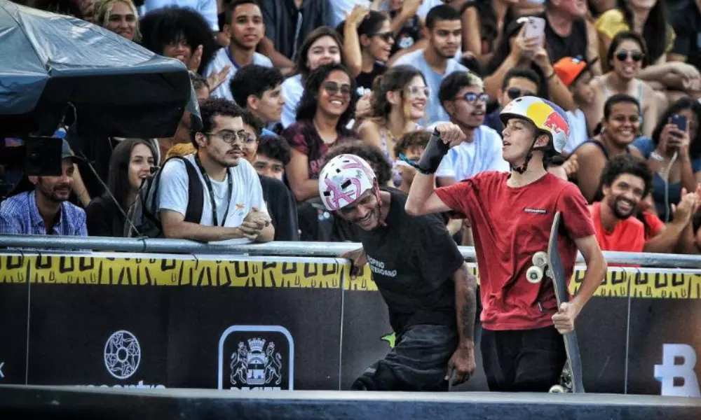 Rickardo Tapioca e Gui Khury no park do STU Recife