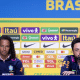 Rosana e Arthur Elias na sala de coletiva da CBF