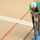 Sabrina Custódia durante disputa do contrarrelógio no ciclismo de pista do Parapan de Santiago-2023