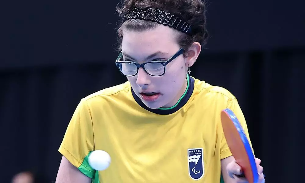 Sophia Kelmer no tênis de mesa dos jogos pan-americanos de santiago 2023