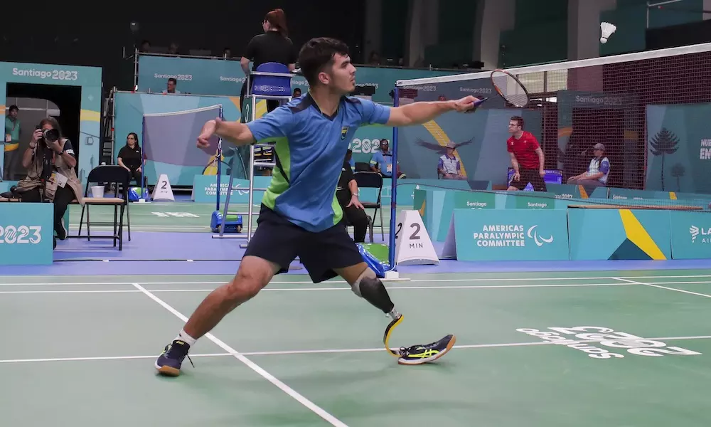 Breno Eduardo Johann ganha bronze no parabadminton badminton jogos parapan-americanos de santiago-2023 breno johann