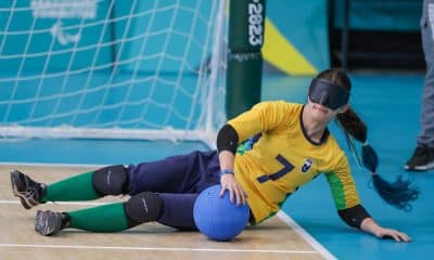 Danielle Longhini no goalball feminino jogos parapan-americanos de santiago-2023