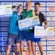 Rodrigo Hanada – SP Felipe Ho – SP Davi Carvalho Peres – MG campeonato brasileiro de escalada pódio boulder Aline Machado/ABEE