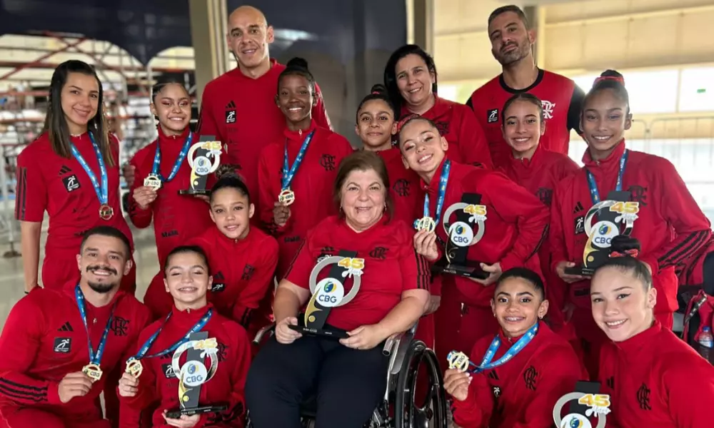 Equipe feminina do flamengo no Brasileiro juvenil de ginástica artística